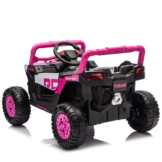 12V Kids Ride On Electric UTV W/Remote Control,Slow Start&Swing Function, Anti-Slip Wheels with Front Shock Absorbers, LED, Music Player, Electric Ride on Cars for Kids Aged 3-5 Boys and Girls
