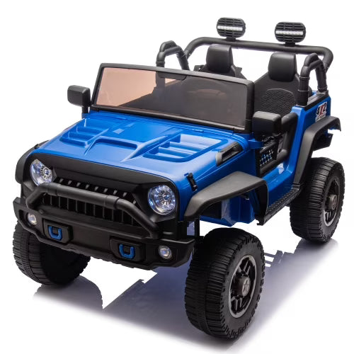 24V 2-Seater Kids Ride On Truck Car with Parent Remote Control, 200W Dual Motors, 20.28" Wide Seat, Four-Wheel Suspension, MP3 & Bluetooth Music, LED Lights, Big Electric Car for Boys & Girls Ages 3+