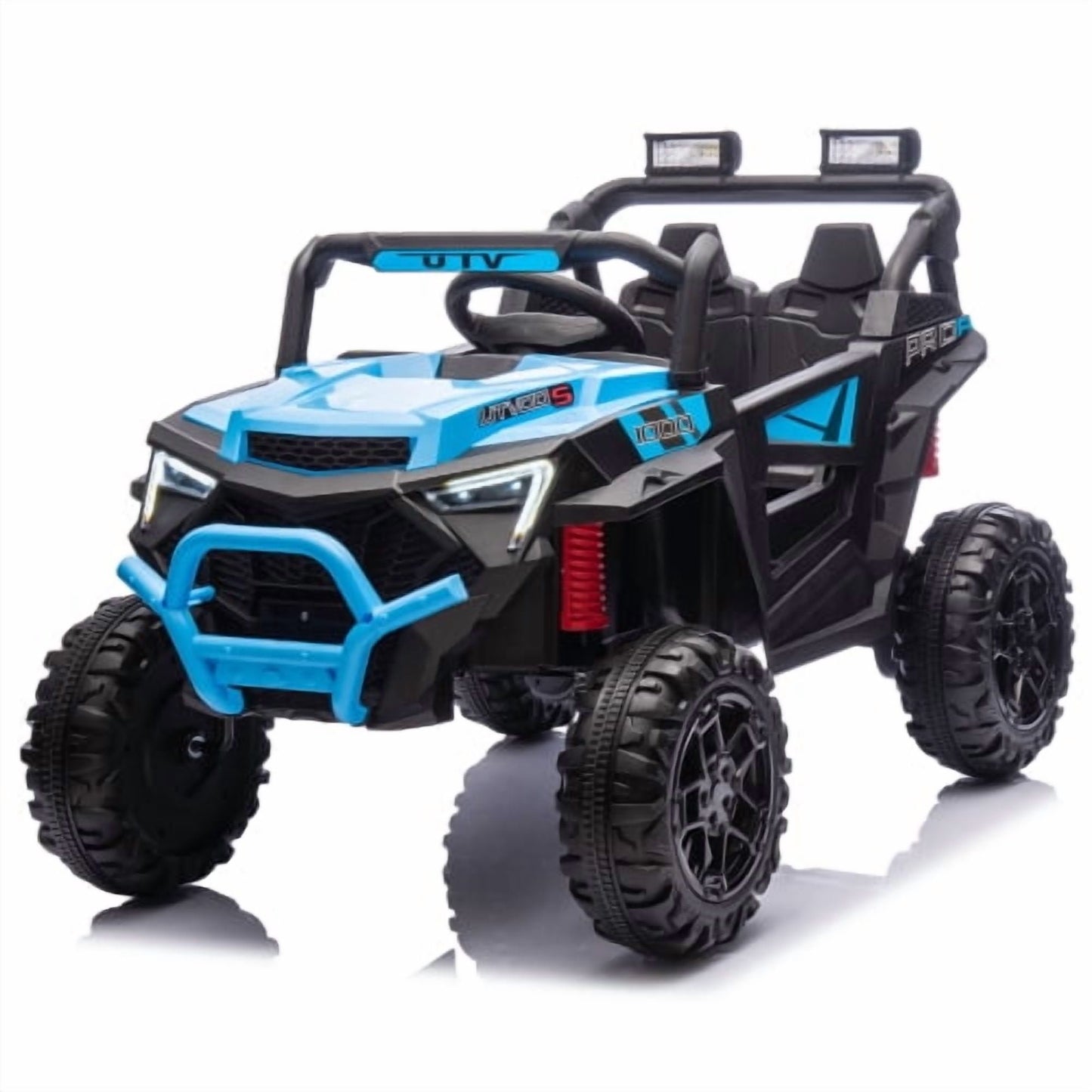 24V Kids Electric Ride on Cars Toy, 400W Power Ride on UTV Toy With Remote Control, Music, Bluetooth, Four Wheel Suspension, LED Lights, Portable Handle, Electric Car for Boys Girls 3+