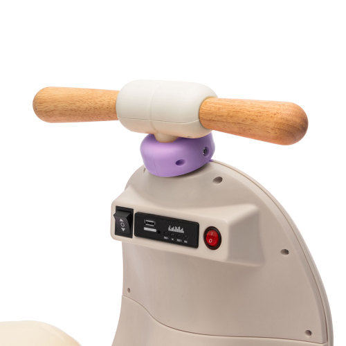 12V Kids Electric Motorcycle w/ 2.4G Remote Control, 3-Wheel Design & Soft-Start for Toddlers Ages 1-3 | Safe-Ride Lights & Bluetooth, Purple