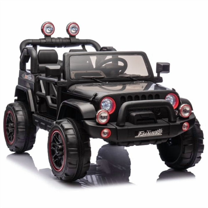 24V Kids Ride On Electric Car with Remote Control, 2WD, 20” Seat Width, USB/Bluetooth Music Player, Pull Rod, Rear Suspension, LED Lights, Trunk Storage, for Kids Ages 3-8, High/Low Speed