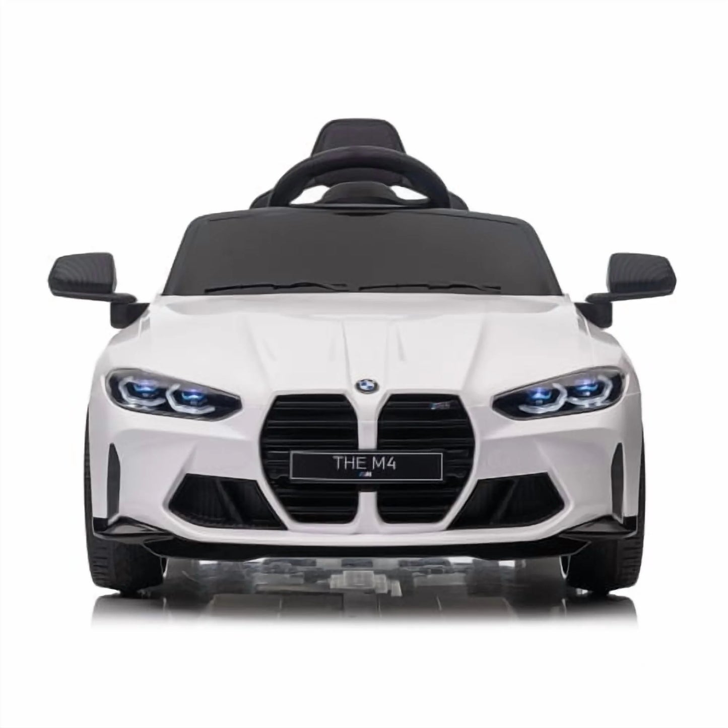 BMW M4 12V Kids Ride-On Car with Parent Remote, 3 Speeds, LED Lights, Bluetooth/USB/MP3, Battery Display Ride on Toy for Ages 3-8