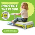 12V Powered Ride on Car Toy for Toddler. Kids Electric Car Toy with Remote Control, Front with Mop for Clean, Length Can by 6cm, Music, Lighting, Cleaning Go Kart for Kids 3-6 Yrs