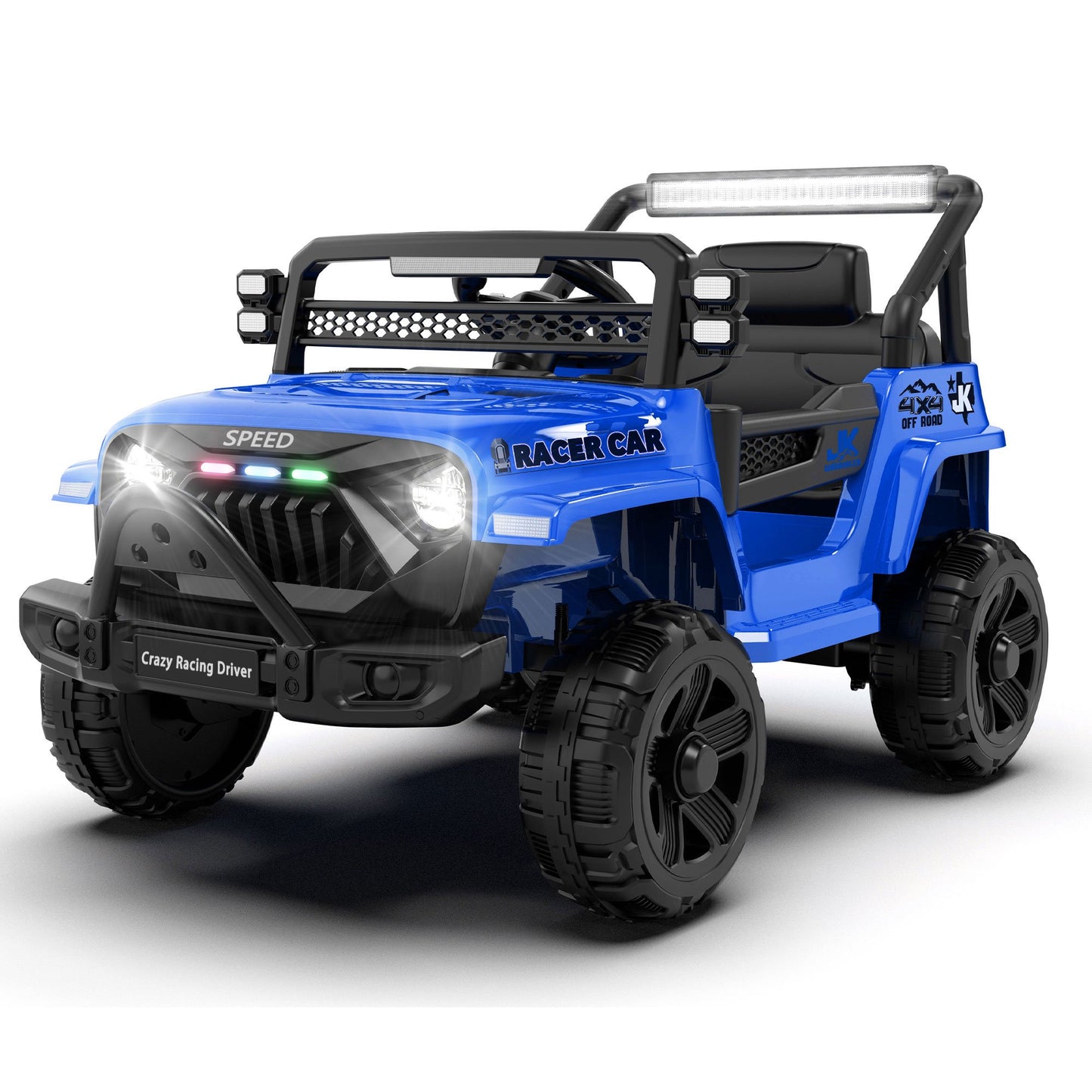 12V Kids Electric Ride-On Truck Car with Remote Control, Dual Drive, 4-Wheel Suspension, Music & Early Education Mode, Bluetooth/USB/MP3, Mic Jack, LED Lights – For Toddlers Ages 1-4