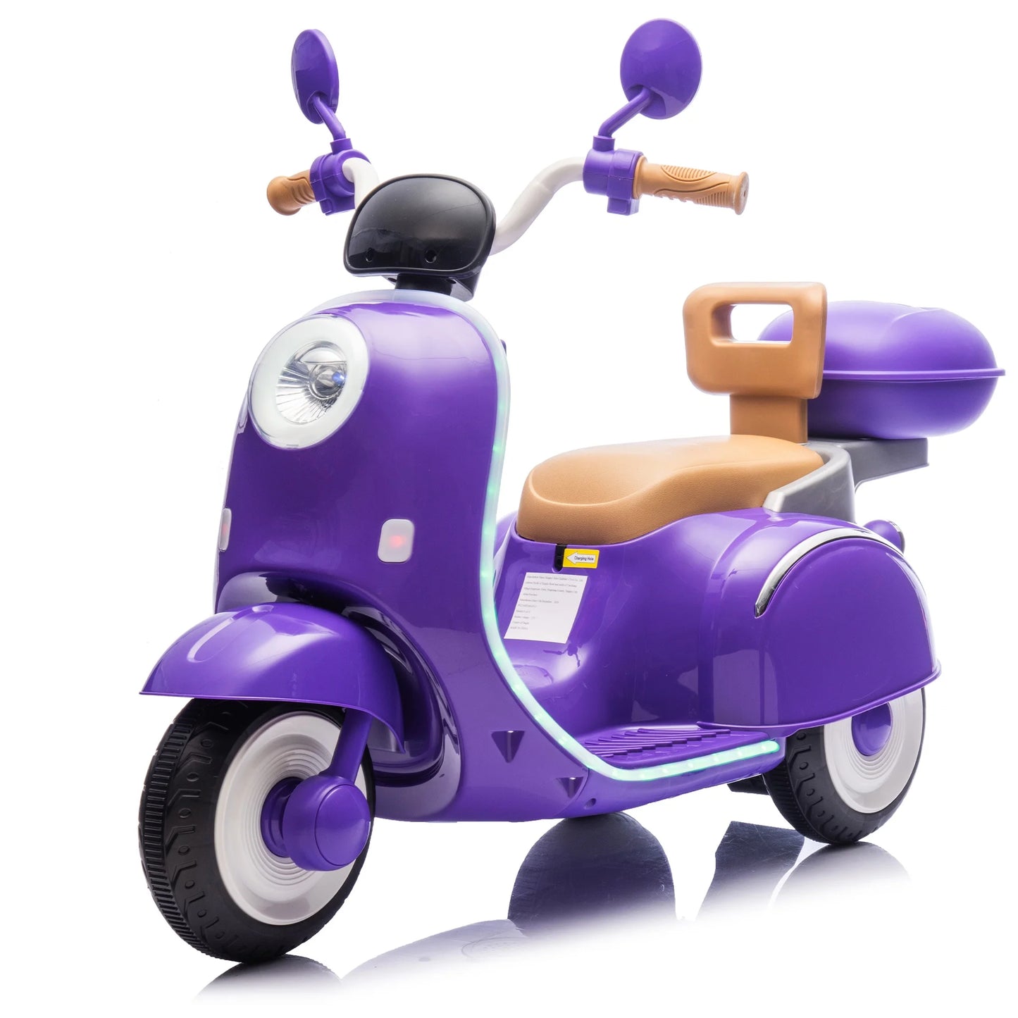 12V Kids Powered Ride On Motorcycle, 3 Wheel Electric Bike with LED Lights, Bluetooth, USB, Storage Box, Dual 35W Motors, Anti-Slip Tires & Backrest Seat Motorcycle Toy for Boys & Girls 3-6 Yrs, Pink