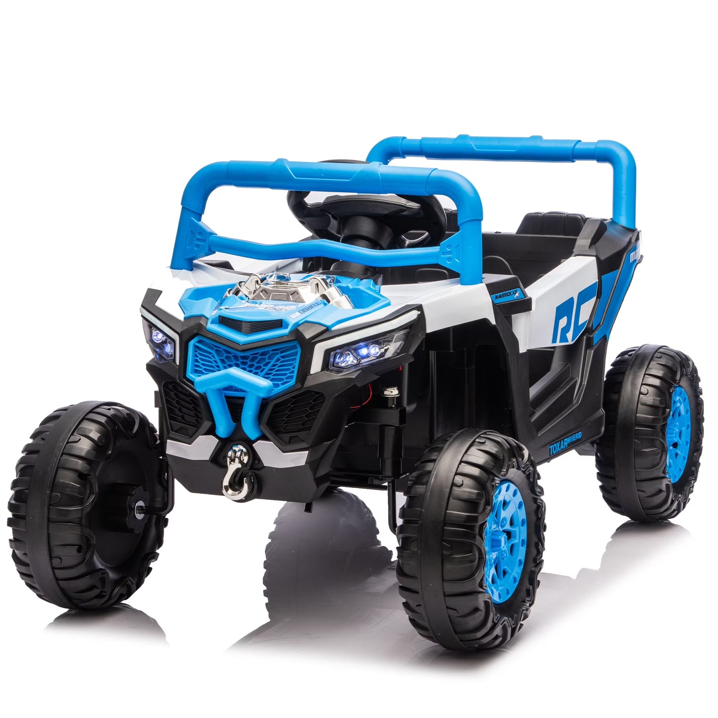 12V Kids Ride On Electric UTV W/Remote Control,Slow Start&Swing Function, Anti-Slip Wheels with Front Shock Absorbers, LED, Music Player, Electric Ride on Cars for Kids Aged 3-5 Boys and Girls