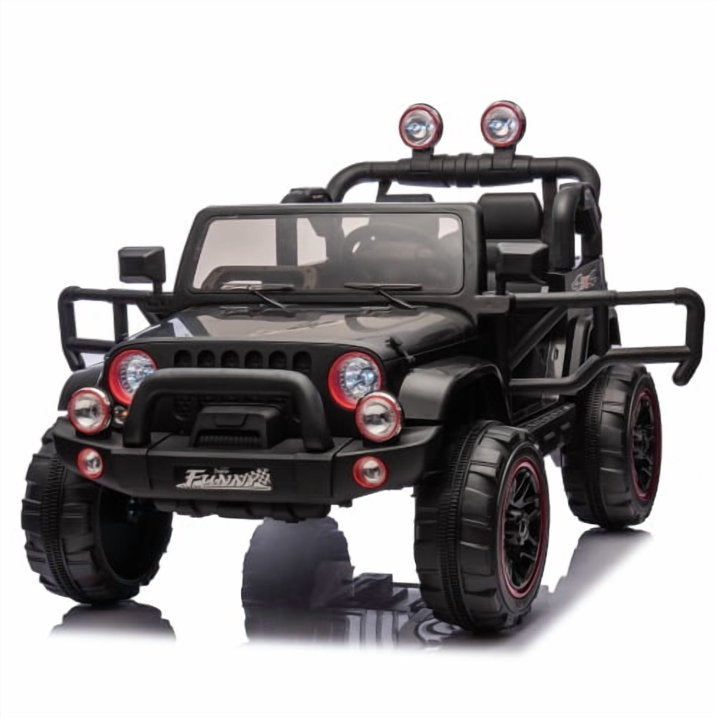 24V Kids Ride On Electric Car with Remote Control, 2WD, 20” Seat Width, USB/Bluetooth Music Player, Pull Rod, Rear Suspension, LED Lights, Trunk Storage, for Kids Ages 3-8, High/Low Speed