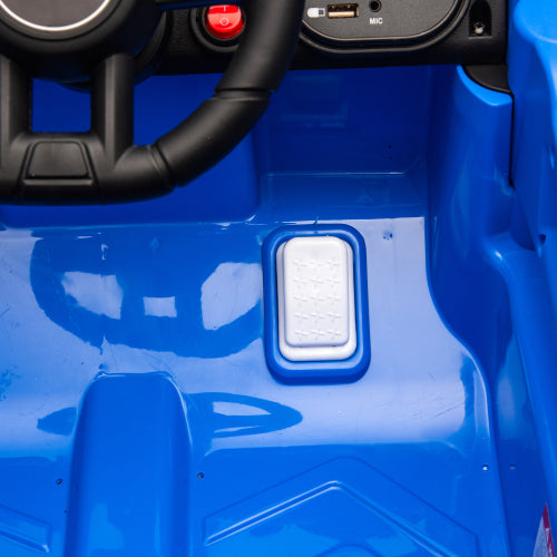 12v Kids Ride On Cars UTV With Remote Control, Ride on Toy/Anti-Collision Bar, High Chassis, Anti-Slip Wheels, Musie, 4 Wheel Suspension Electric Vehicle for Boys Or Girls, Blue