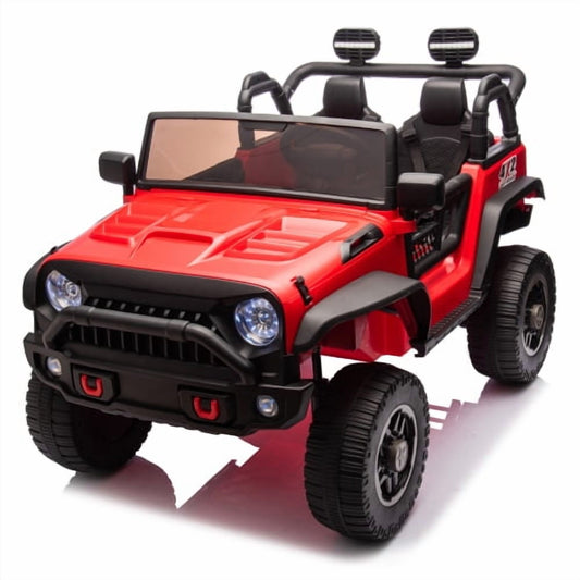 24V 2-Seater Kids Ride On Truck Car with Parent Remote Control, 200W Dual Motors, 20.28" Wide Seat, Four-Wheel Suspension, MP3 & Bluetooth Music, LED Lights, Big Electric Car for Boys & Girls Ages 3+
