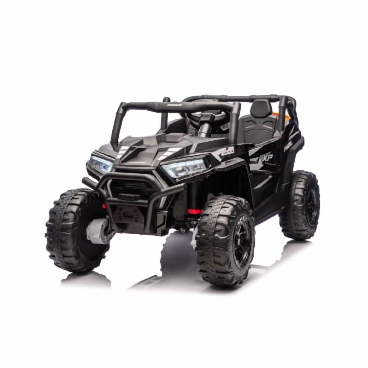 24V 4WD 2-Seater Ride On UTV for Kids, Electric Car with Remote Control, Big Truck Ride On Toys w/ Bluetooth, Music, LED Lights, Dual Doors, Suspension, Powered Ride On Cars for Boys, Girls Ages 3-7