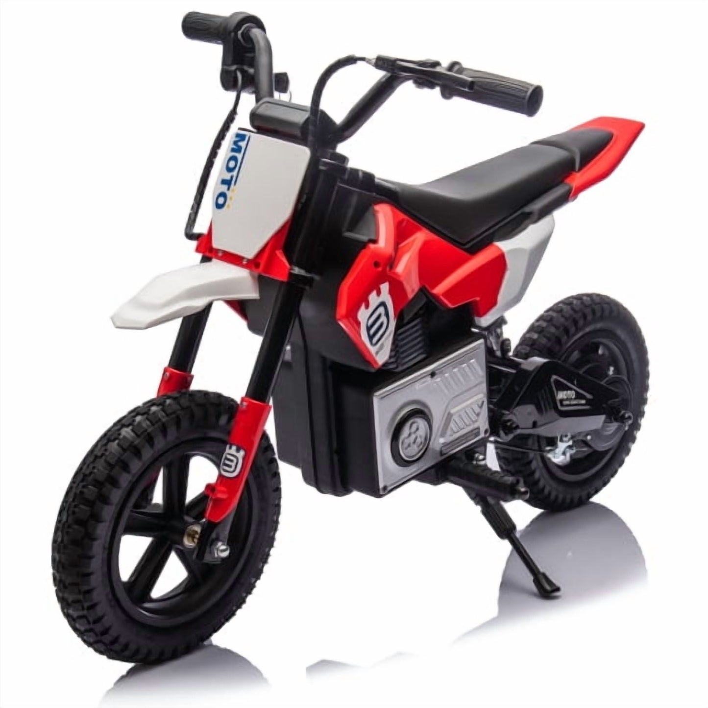 24V Kids Electric Motocross Motorcycle with Bluetooth Music - 200W Power, Rear Shock Absorber, LED Breathing Lights, Adjustable Speed up to 9.32 MPH - Powered Ride On Toy for Boys Girls Ages 5-15