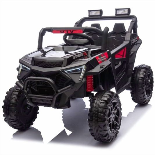 24V Kids Electric Ride on Cars Toy, 400W Power Ride on UTV Toy With Remote Control, Music, Bluetooth, Four Wheel Suspension, LED Lights, Portable Handle, Electric Car for Boys Girls 3+