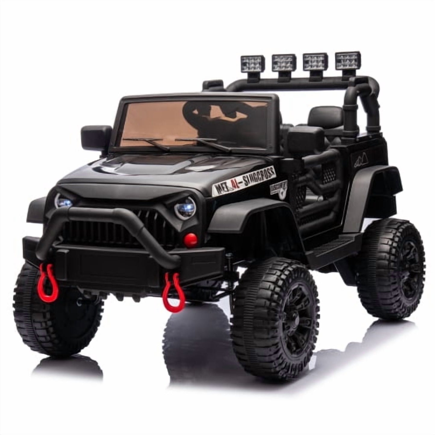 24V Kids Ride On Car with Remote Control, 400W Powerful Motor SUV, 4 Wheel Suspension, Forward/Reverse, Bluetooth Music, LED, Safety Belt & Doors, Powered Ride On Toy for Boys Girls Ages 3-8