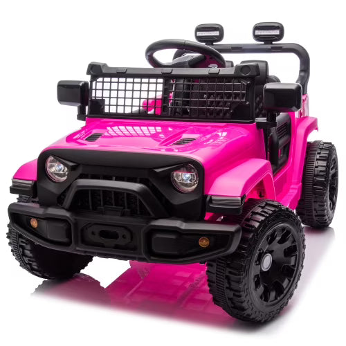 24V Kids Ride On Electric Car with Remote Control, 2WD, 20” Seat Width, USB/Bluetooth Music Player, Pull Rod, Rear Suspension, LED Lights, Trunk Storage, for Kids Ages 3-8, High/Low Speed