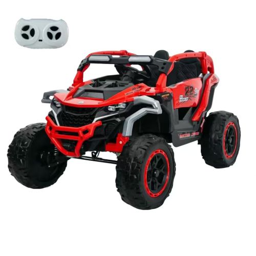12V 2 Seater Kids Ride on UTV Truck, Electric Off Road Vehicle with Remote Control, 3 Speeds, LED, Music, Openable Doors, Front & Rear Suspension, Ride on Car for Ages 3–6