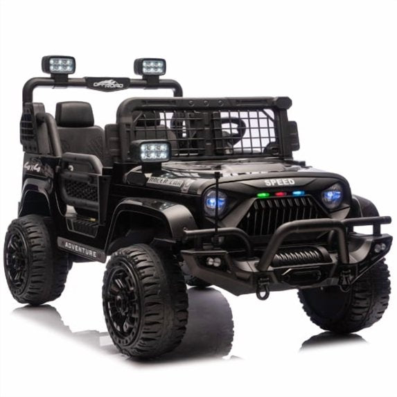 24V 2 Seater Kids Ride On Electric Car with Remote Control, Bluetooth Music, USB/MP3, LED Headlights, Adjustable Speed, 4 Wheel Suspension Ride on Toy for Boy Girls