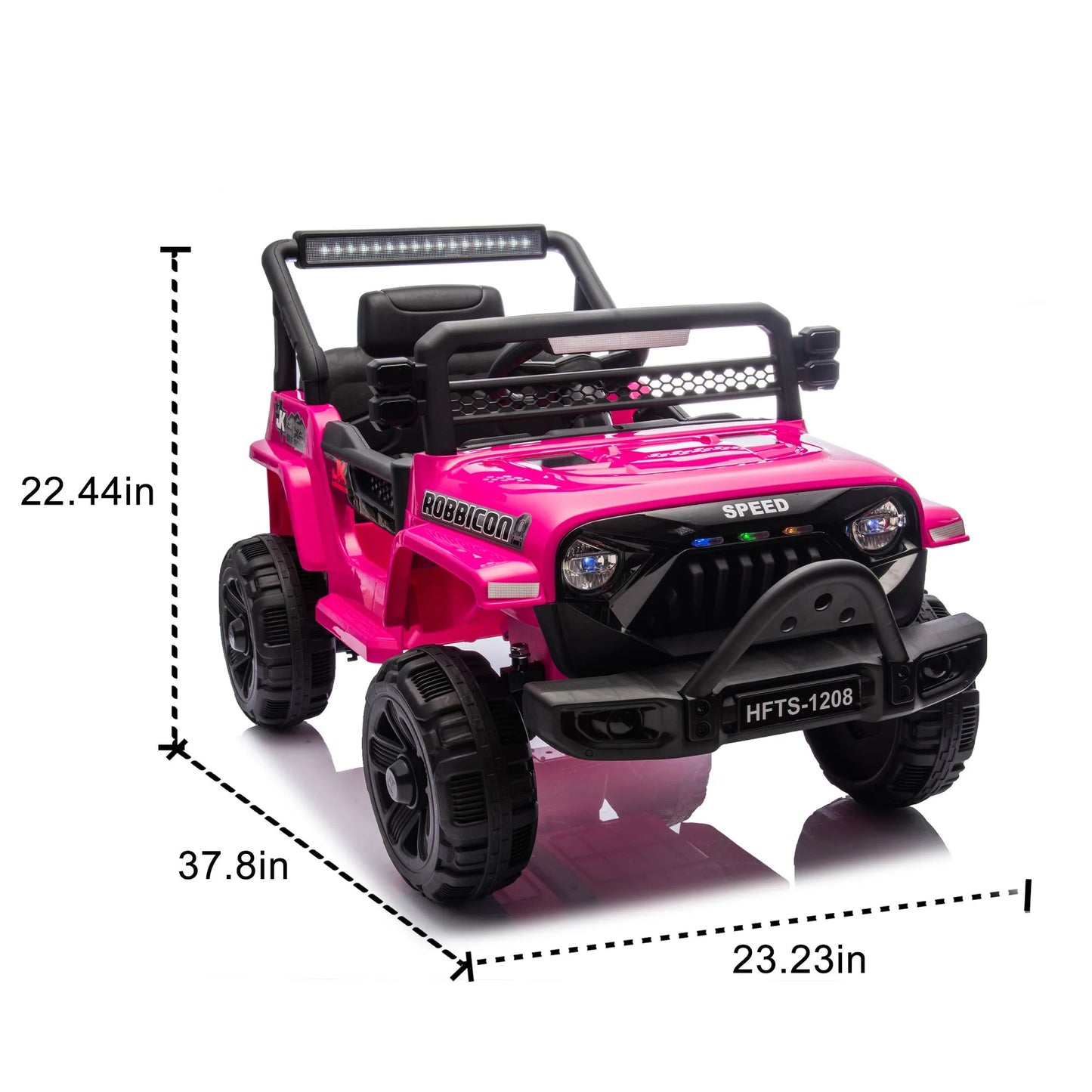 12V Kids Electric Ride-On Truck Car with Remote Control, Dual Drive, 4-Wheel Suspension, Music & Early Education Mode, Bluetooth/USB/MP3, Mic Jack, LED Lights – For Toddlers Ages 1-4