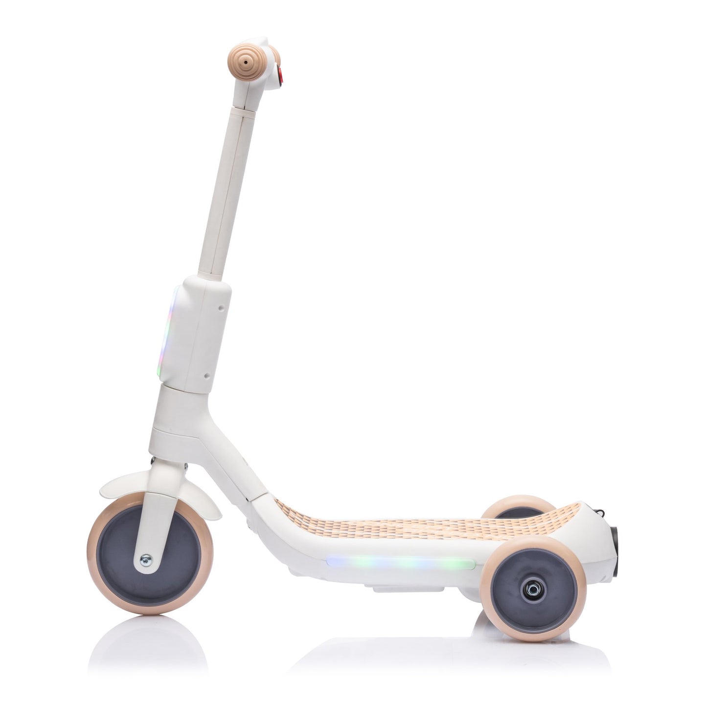 3 Wheel Electric Scooter for Kids Ages 3-6, LED Light Up Balance Training Scooter with Music, Steam Sprayer & Extra Wide Non Slip Deck, 6V Ride On Toy for Boys Grils