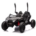 24V Two-seater Kids Ride On UTV w/Parents Control,20in seat width,400W Super high power,Four-wheel Suspension,Bluetooth,MP3,USB,LED Light,Horn,Rear storage space, for Kids aged 3+.