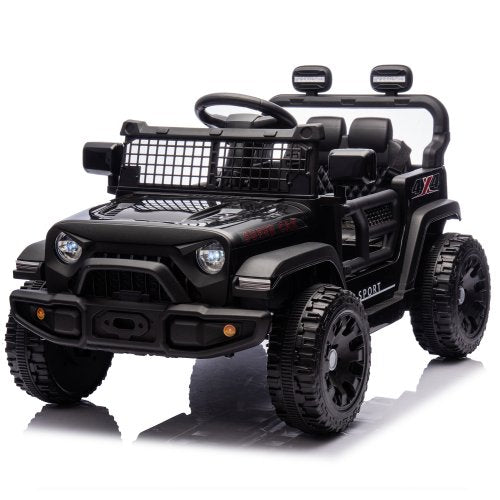 24V Kids Ride On Electric Car with Remote Control, 2WD, 20” Seat Width, USB/Bluetooth Music Player, Pull Rod, Rear Suspension, LED Lights, Trunk Storage, for Kids Ages 3-8, High/Low Speed
