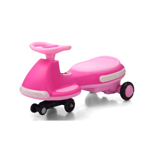 12V Electric Wiggle Car with Pedal, 2-in-1 Kids Ride On Toy, Rechargeable Battery, 2-Speed, Anti Rollover, Flashing Wheels, Bluetooth Music, for Ages 3+, 110 lbs