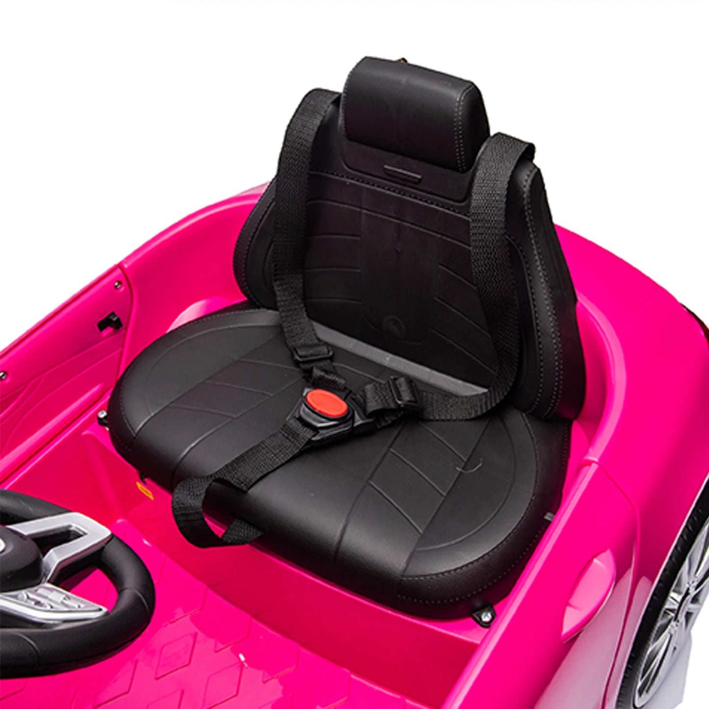 Kids Ride on Cars, 12V Powered Mercedes Benz Ride on Toys w/Remote Control, Music, Bluetooth, LED Light, USB, Power Display, Four Wheel Suspension Electric Car for Toddlers 3-6 Year Olds, Pink