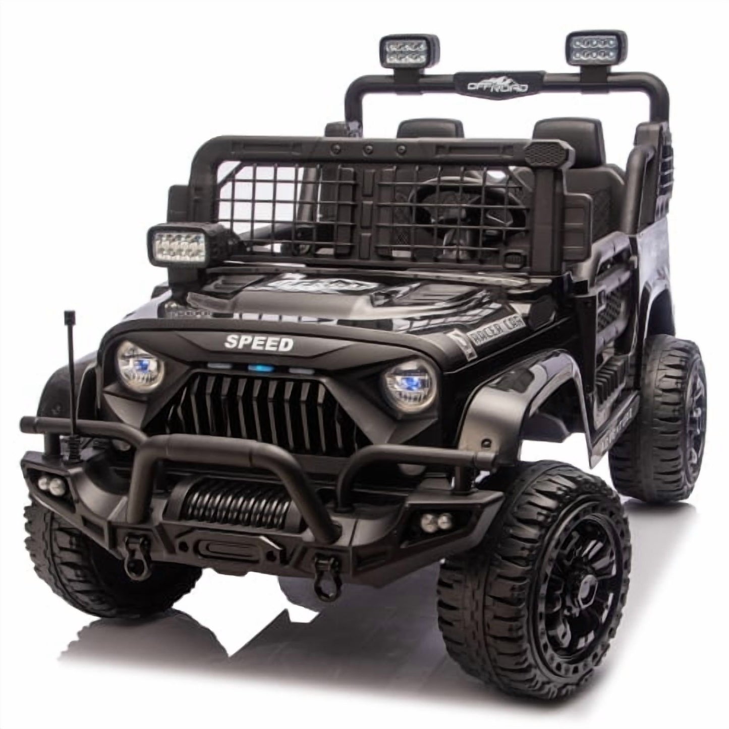 24V 2 Seater Kids Ride On Electric Car with Remote Control, Bluetooth Music, USB/MP3, LED Headlights, Adjustable Speed, 4 Wheel Suspension Ride on Toy for Boy Girls
