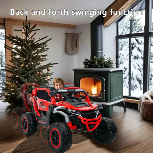 12V 2 Seater Kids Ride on UTV Truck, Electric Off Road Vehicle with Remote Control, 3 Speeds, LED, Music, Openable Doors, Front & Rear Suspension, Ride on Car for Ages 3–6