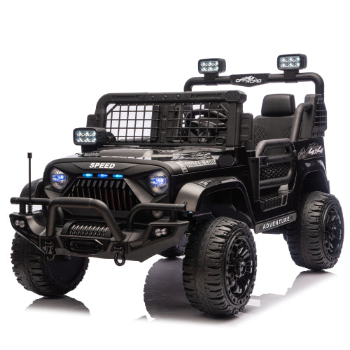 24V 2 Seater Kids Ride On Electric Car with Remote Control, Bluetooth Music, USB/MP3, LED Headlights, Adjustable Speed, 4 Wheel Suspension Ride on Toy for Boy Girls