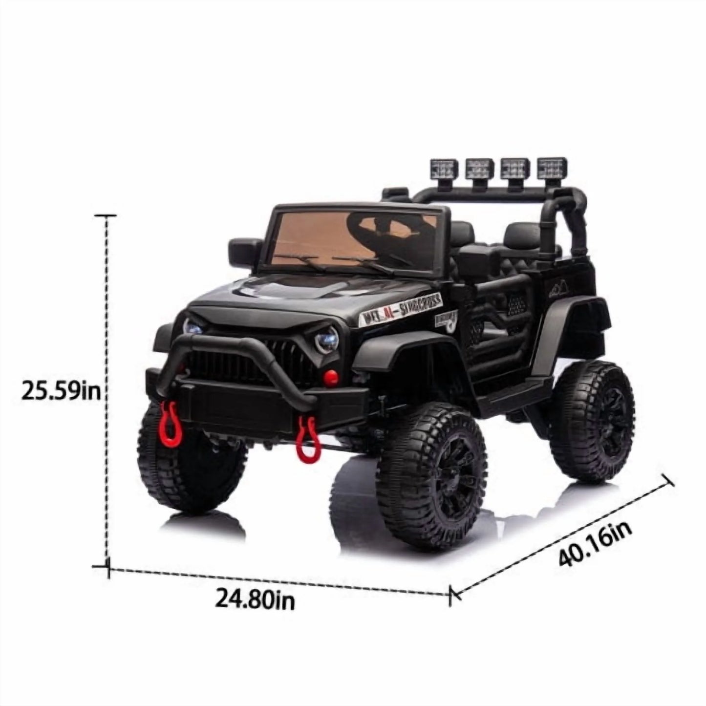 24V Kids Ride On Car with Remote Control, 400W Powerful Motor SUV, 4 Wheel Suspension, Forward/Reverse, Bluetooth Music, LED, Safety Belt & Doors, Powered Ride On Toy for Boys Girls Ages 3-8