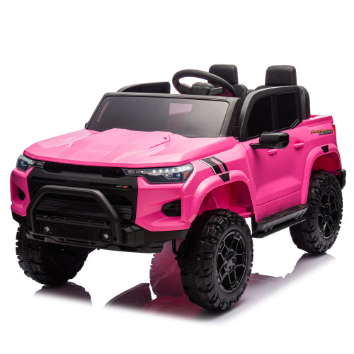 24V 2 Seater Kids Ride On Truck,800W Electric Car Toy with Parent Remote, Dual Safety Belts, USB, Bluetooth, Music, LED Lights, Rear Storage, Powered Ride on Car UTV for Kids Ages 3+, Pink