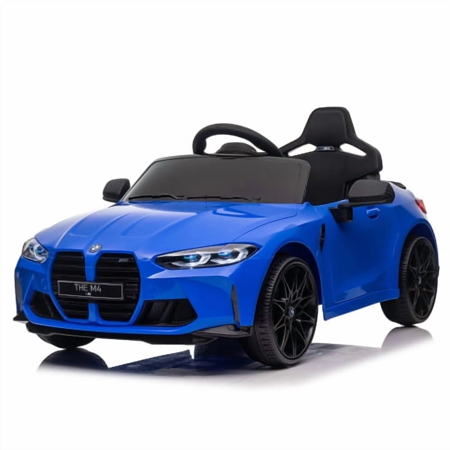 BMW M4 12V Kids Ride-On Car with Parent Remote, 3 Speeds, LED Lights, Bluetooth/USB/MP3, Battery Display Ride on Toy for Ages 3-8