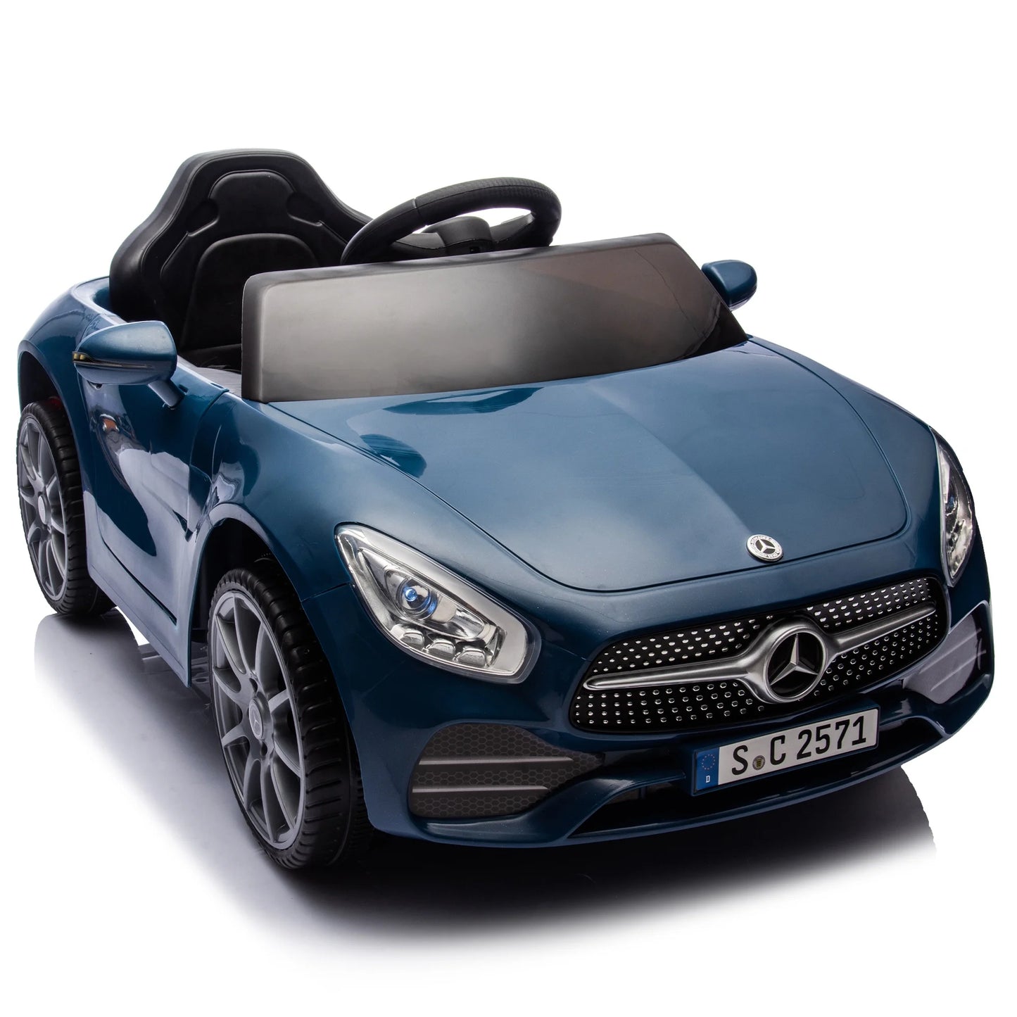 Kids Ride on Cars, 12V Powered Mercedes Benz Ride on Toys w/Remote Control, Music, Bluetooth, LED Light, USB, Power Display, Four Wheel Suspension Electric Car for Toddlers 3-6 Year Olds, Pink