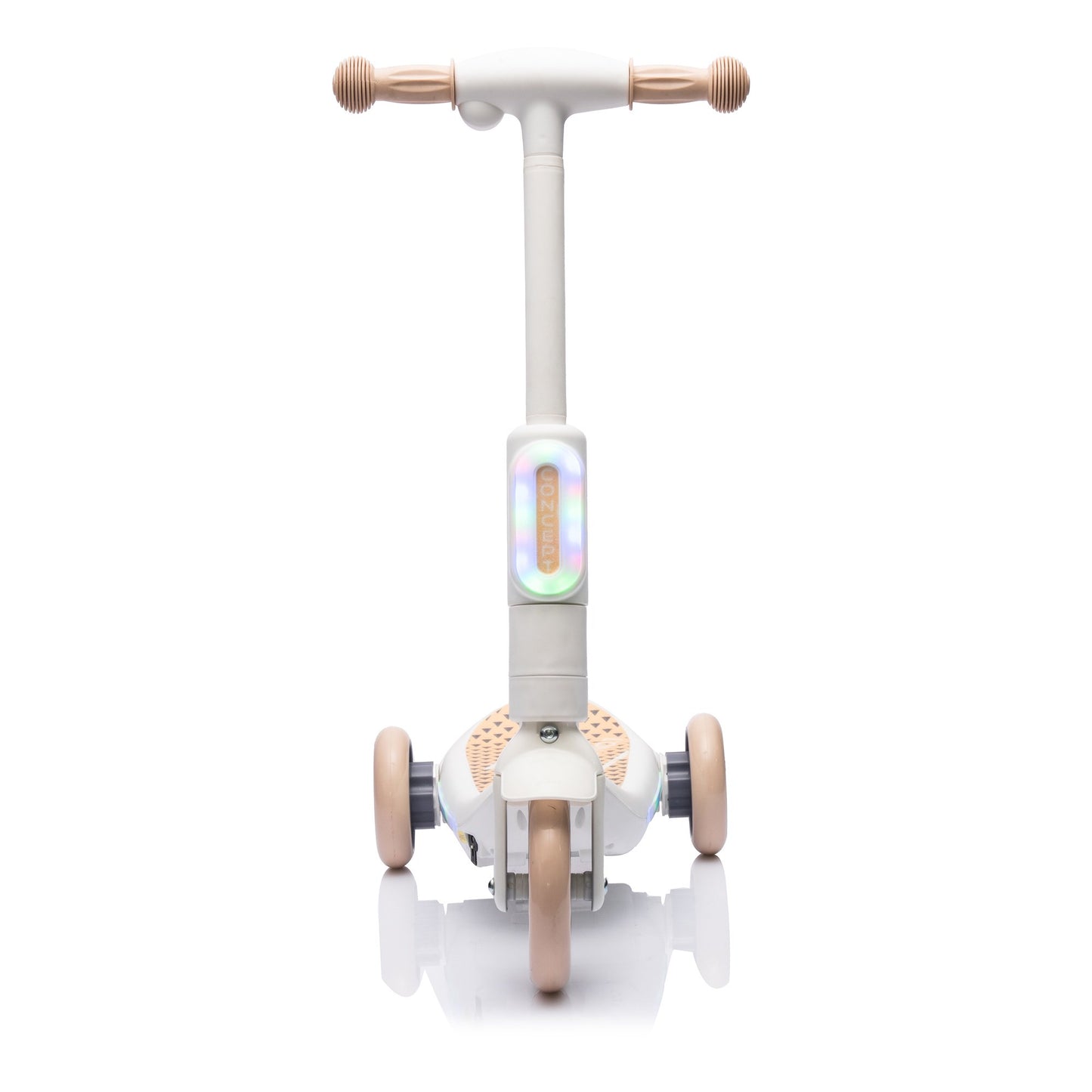 3 Wheel Electric Scooter for Kids Ages 3-6, LED Light Up Balance Training Scooter with Music, Steam Sprayer & Extra Wide Non Slip Deck, 6V Ride On Toy for Boys Grils
