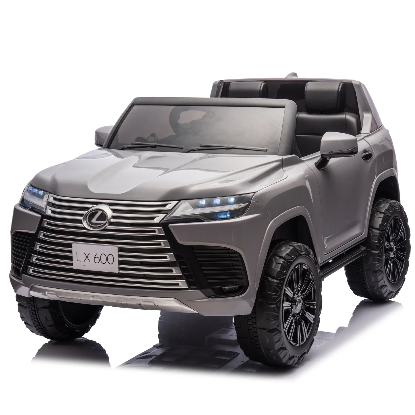 24v Kids Two Seater Ride On Cars With Remote Control, Power Display, Bluetooth, Music, LEXUS LX600 Ride on Toy Cars With 20" Seat, 4 Wheel Suspension Electric Car for Kids Boy Girls, White
