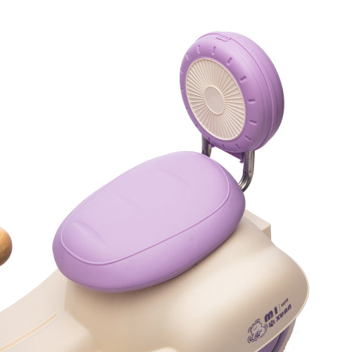 12V Kids Electric Motorcycle w/ 2.4G Remote Control, 3-Wheel Design & Soft-Start for Toddlers Ages 1-3 | Safe-Ride Lights & Bluetooth, Purple