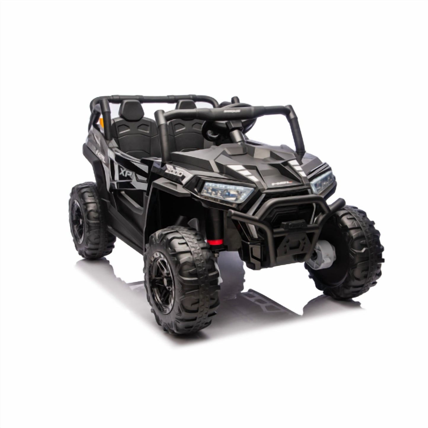 24V 4WD 2-Seater Ride On UTV for Kids, Electric Car with Remote Control, Big Truck Ride On Toys w/ Bluetooth, Music, LED Lights, Dual Doors, Suspension, Powered Ride On Cars for Boys, Girls Ages 3-7
