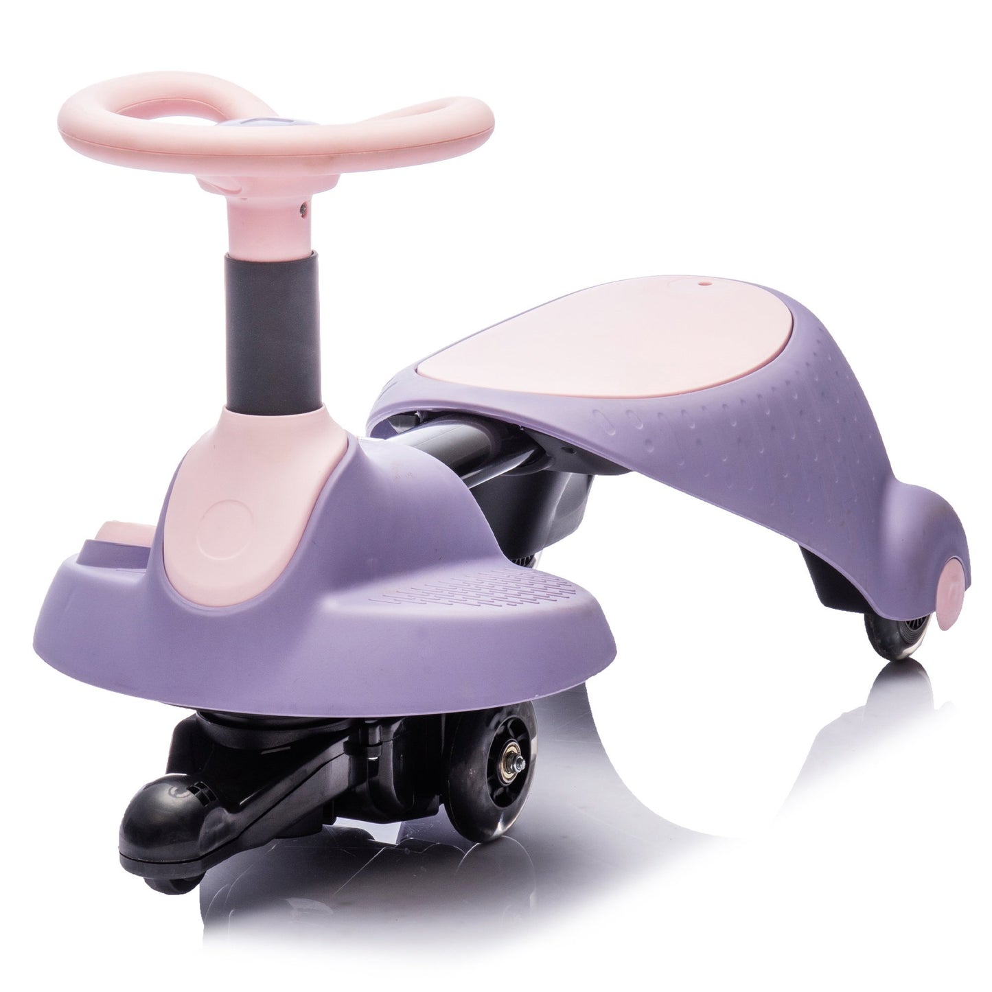 6V Ride on Wiggle Car with Pedal, Retractable 2 in 1 Wiggle Car for Kids Boys Girls with Flashing Wheels, Bluetooth, Toddlers Ride on Toy Swing Car for Ages 3 and Up, Red