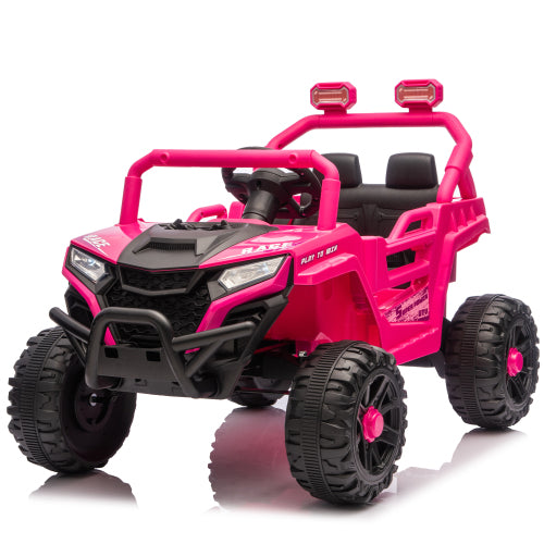 12v Kids Ride On Cars UTV With Remote Control, Ride on Toy/Anti-Collision Bar, High Chassis, Anti-Slip Wheels, Musie, 4 Wheel Suspension Electric Vehicle for Boys Or Girls, Blue