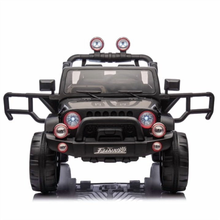 24V Kids Ride On Electric Car with Remote Control, 2WD, 20” Seat Width, USB/Bluetooth Music Player, Pull Rod, Rear Suspension, LED Lights, Trunk Storage, for Kids Ages 3-8, High/Low Speed