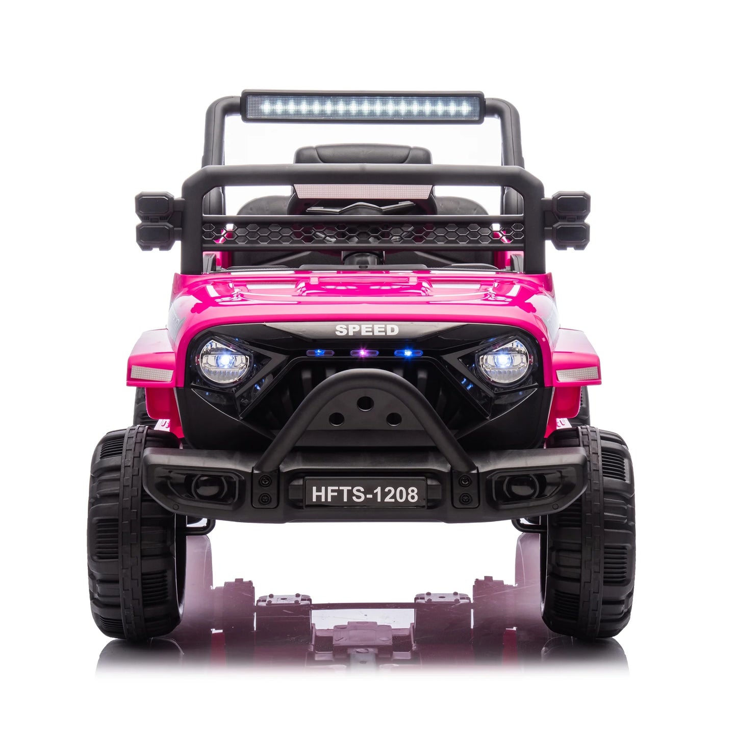 12V Kids Electric Ride-On Truck Car with Remote Control, Dual Drive, 4-Wheel Suspension, Music & Early Education Mode, Bluetooth/USB/MP3, Mic Jack, LED Lights – For Toddlers Ages 1-4