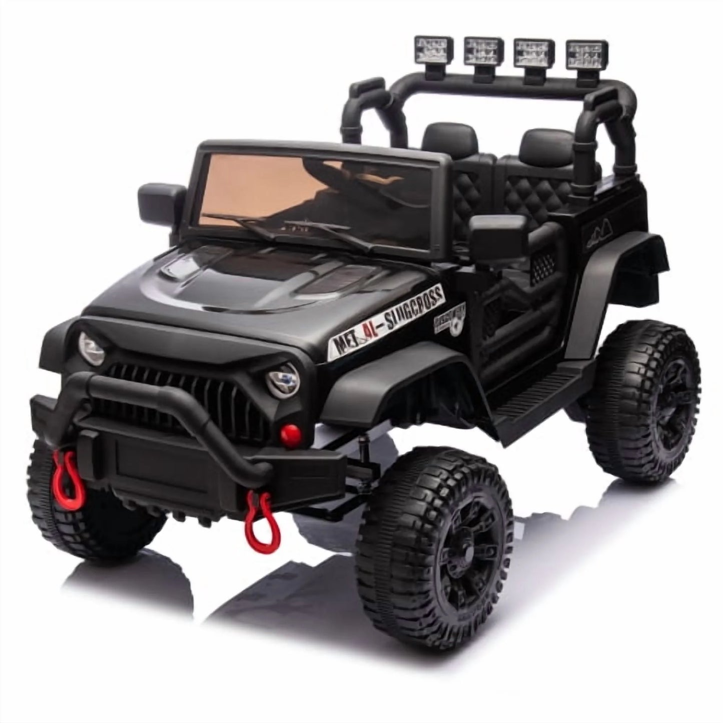 24V Kids Ride On Car with Remote Control, 400W Powerful Motor SUV, 4 Wheel Suspension, Forward/Reverse, Bluetooth Music, LED, Safety Belt & Doors, Powered Ride On Toy for Boys Girls Ages 3-8