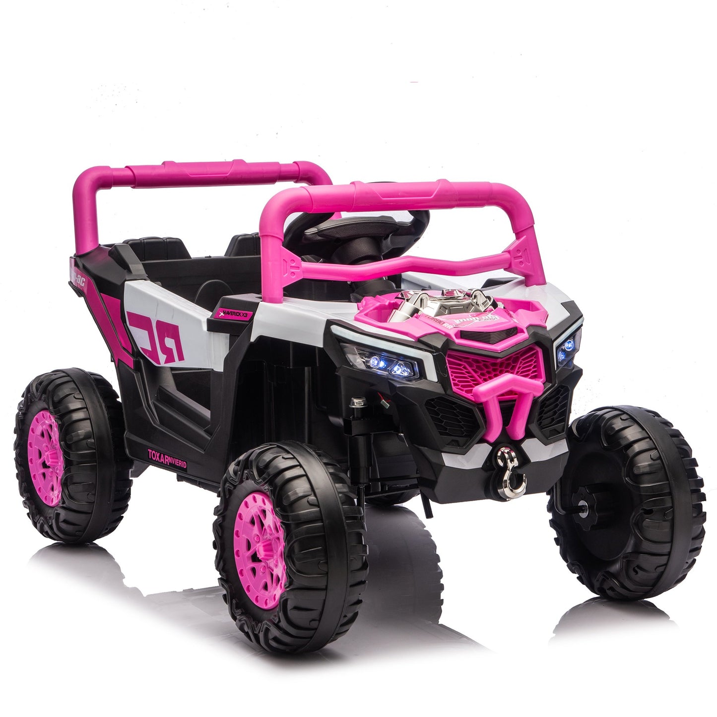 12V Kids Ride On Electric UTV W/Remote Control,Slow Start&Swing Function, Anti-Slip Wheels with Front Shock Absorbers, LED, Music Player, Electric Ride on Cars for Kids Aged 3-5 Boys and Girls